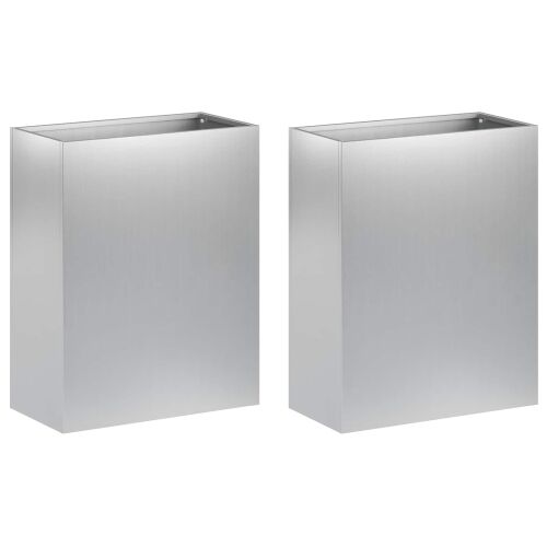 Vrtna saksija 2 kom. Srebrna 40 x 20 x 40 cm Pocinčani čelik - Pocinčani čelik 40 x 20 x 40 cm 2 Cijena
