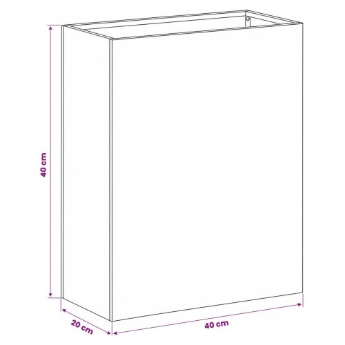 Vrtna saksija 2 kom. Rđa 40 x 20 x 40 cm Otporni čelik - Otporni čelik 40 x 20 x 40 cm 2 Cijena