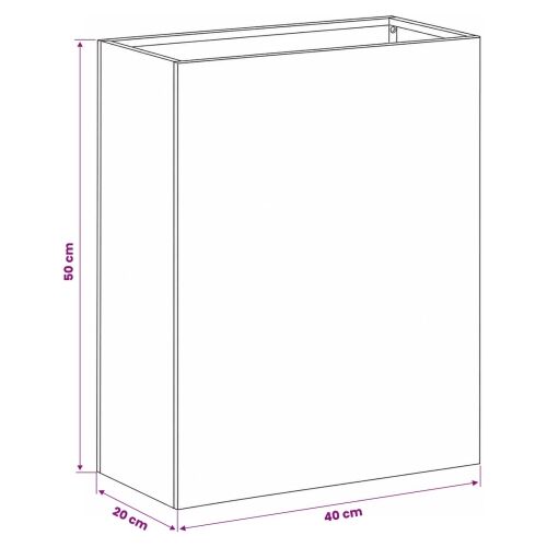 Vrtna saksija 2 kom. Rđa 40 x 20 x 50 cm Otporni čelik - Otporni čelik 40 x 20 x 50 cm 2 Cijena