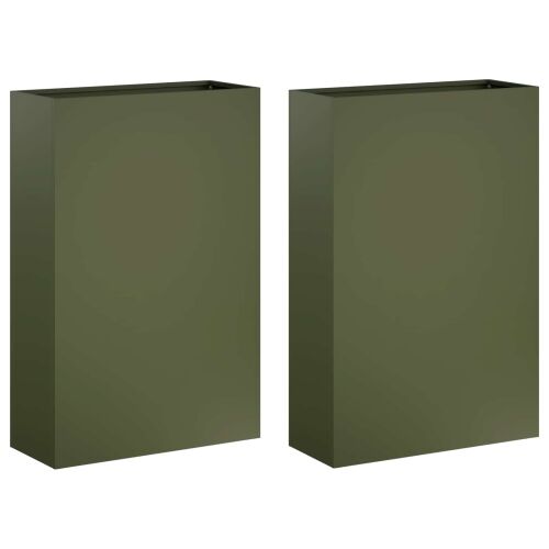 Vrtna saksija 2 kom. Maslinastozelena 40 x 20 x 75 cm - Maslinastozelena 40 x 20 x 75 cm 2 Cijena