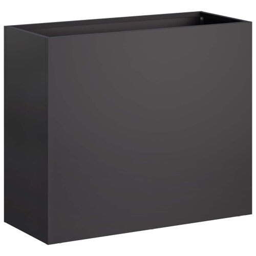 Vrtna saksija 2 kom. Crna 50 x 20 x 40 cm Čelična vrata - Crna 50 x 20 x 40 cm 2 Cijena