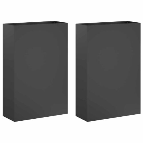 Vrtna saksija 2 kom. Antracit 50 x 20 x 75 cm Čelična vrata - Antracit 50 x 20 x 75 cm 2 Cijena