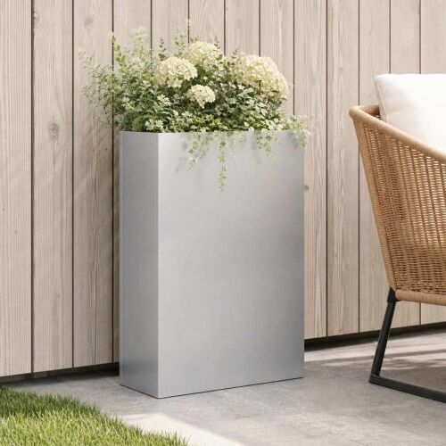 Vrtna saksija Srebrna 50 x 20 x 75 cm Pocinčani čelik - Pocinčani čelik 50 x 20 x 75 cm 1 Cijena