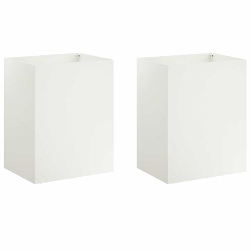Vrtna saksija 2 kom. Bijela 40 x 30 x 50 cm Čelična vrata - Bijela 40 x 30 x 50 cm 2 Cijena