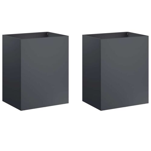 Vrtna saksija 2 kom. Antracit 40 x 30 x 50 cm Čelična vrata - Antracit 40 x 30 x 50 cm 2 Cijena