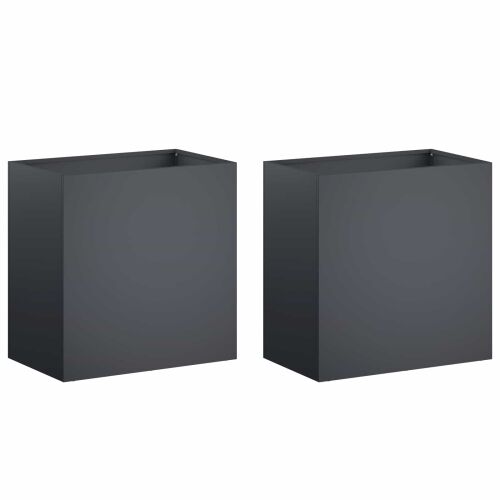 Vrtna saksija 2 kom. Antracit 50 x 30 x 40 cm Čelična vrata - Antracit 50 x 30 x 40 cm 2 Cijena
