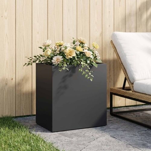 Vrtna saksija Crna 50 x 30 x 50 cm Čelična vrata - Crna 50 x 30 x 50 cm 1 Cijena