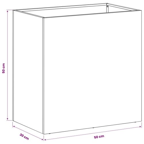 Vrtna saksija 2 kom. Rđa 50 x 30 x 50 cm Otporni čelik - Otporni čelik 50 x 30 x 50 cm 2 Cijena