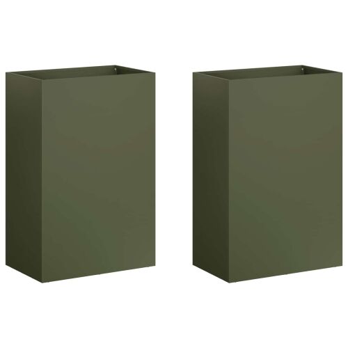 Vrtna saksija 2 kom. Maslinastozelena 50 x 30 x 75 cm - Maslinastozelena 50 x 30 x 75 cm 2 Cijena