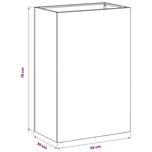 Vrtna saksija 2 kom. Srebrna 50 x 30 x 75 cm Pocinčani čelik - Pocinčani čelik 50 x 30 x 75 cm 2 Cijena