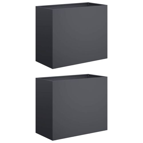 Vrtna saksija 2 kom. Antracit 60 x 30 x 40 cm Čelična vrata - Antracit 60 x 30 x 40 cm 2 Cijena