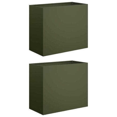 Vrtna saksija 2 kom. Maslinastozelena 60 x 30 x 40 cm - Maslinastozelena 60 x 30 x 40 cm 2 Cijena