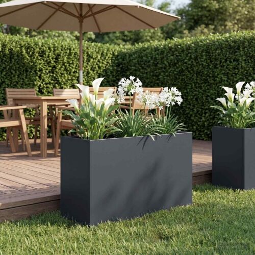 Vrtna saksija Antracit 80 x 30 x 40 cm Čelična vrata - Antracit 80 x 30 x 40 cm 1 Cijena