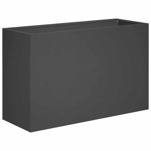 Vrtna saksija 2 kom. Crna 80 x 30 x 50 cm Čelična vrata - Crna 80 x 30 x 50 cm 2 Cijena