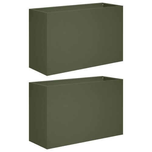 Vrtna saksija 2 kom. Maslinastozelena 80 x 30 x 50 cm - Maslinastozelena 80 x 30 x 50 cm 2 Cijena
