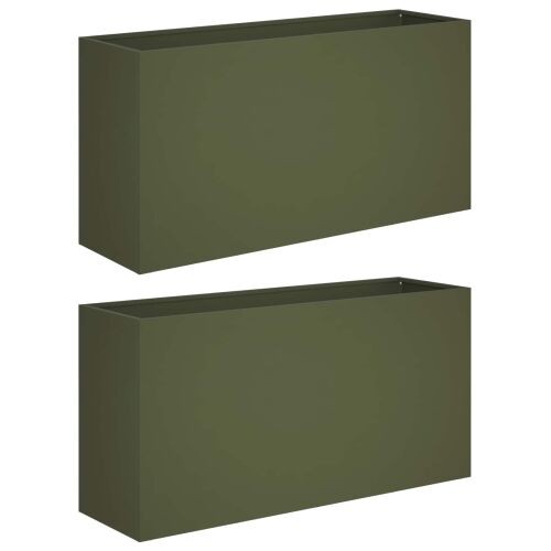 Vrtna saksija 2 kom. Maslinastozelena 100 x 30 x 40 cm - Maslinastozelena 100 x 30 x 40 cm 2 Cijena