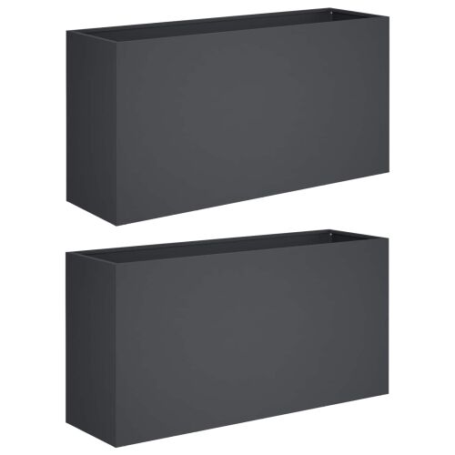 Vrtna saksija 2 kom. Antracit 100 x 30 x 50 cm Čelična vrata - Antracit 100 x 30 x 50 cm 2 Cijena