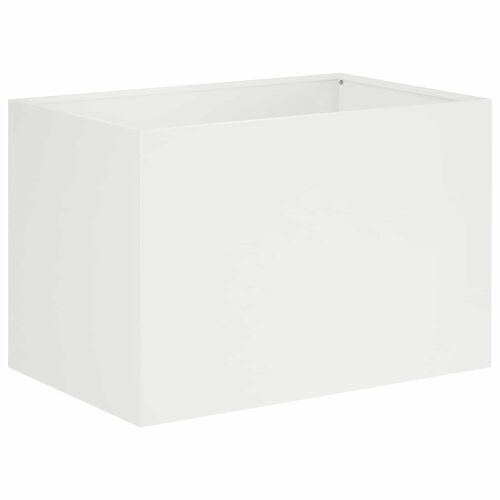 Vrtna saksija Bijela 50 x 40 x 40 cm Čelična vrata - Bijela 50 x 40 x 40 cm 1 Cijena