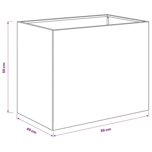 Vrtna saksija Rđa 50 x 40 x 50 cm Otporni čelik - Otporni čelik 50 x 40 x 50 cm 1 Cijena