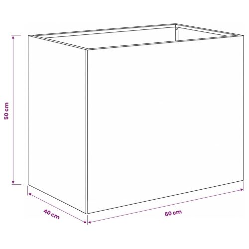Vrtna saksija Crna 60 x 40 x 50 cm Čelična vrata - Crna 60 x 40 x 50 cm 1 Cijena