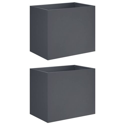 Vrtna saksija 2 kom. Antracit 60 x 40 x 50 cm Čelična vrata - Antracit 60 x 40 x 50 cm 2 Cijena