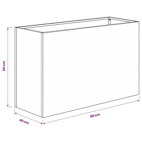Vrtna saksija Maslinastozelena 80 x 40 x 50 cm Čelična vrata - Maslinastozelena 80 x 40 x 50 cm 1 Cijena