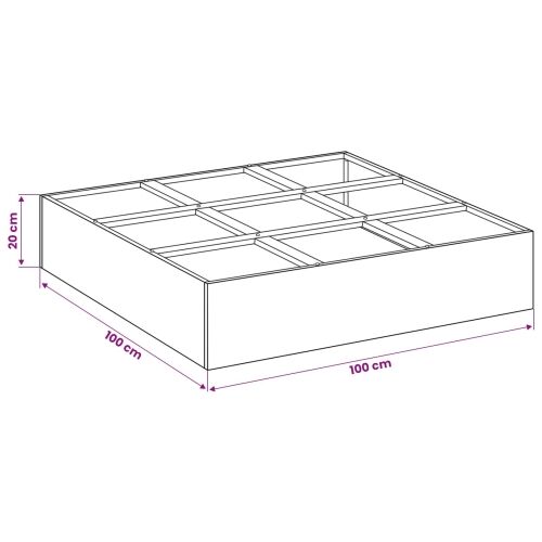 Vrtna saksija Srebrna 100 x 100 x 20 cm Nehrđajući čelik - Nehrđajući čelik 100 x 100 x 20 cm Cijena