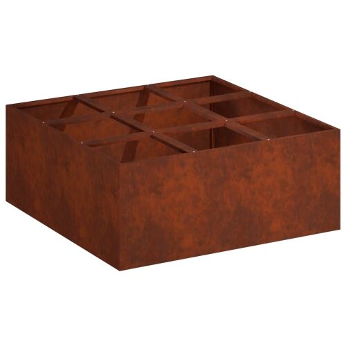 Vrtna saksija Rđa 100 x 100 x 20 cm Otporni čelik - Otporni čelik 100 x 100 x 20 cm Cijena