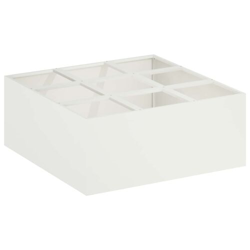 Vrtna saksija Bijela 100 x 100 x 30 cm Čelična vrata - Bijela 100 x 100 x 30 cm Cijena
