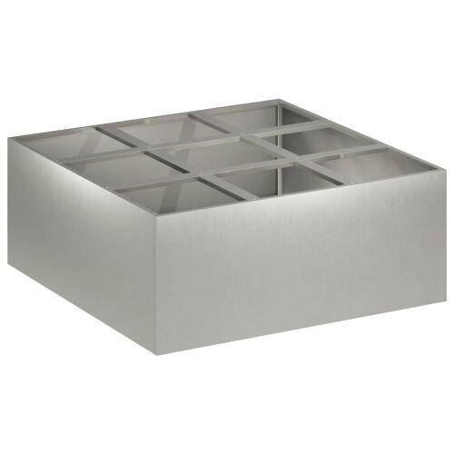 Vrtna saksija Srebrna 100 x 100 x 30 cm Nehrđajući čelik - Nehrđajući čelik 100 x 100 x 30 cm Cijena