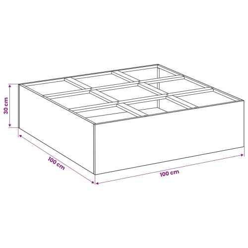 Vrtna saksija Rđa 100 x 100 x 30 cm Otporni čelik - Otporni čelik 100 x 100 x 30 cm Cijena