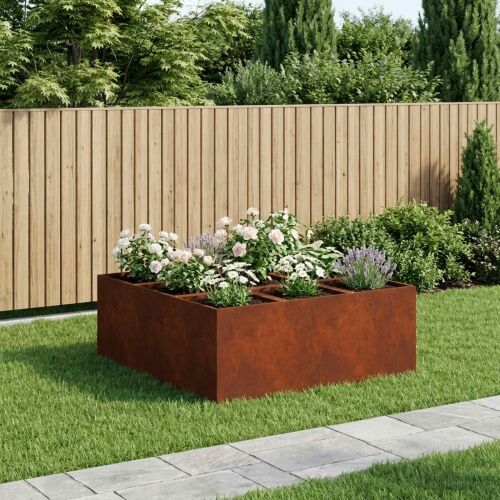 Vrtna saksija Rđa 100 x 100 x 30 cm Otporni čelik - Otporni čelik 100 x 100 x 30 cm Cijena