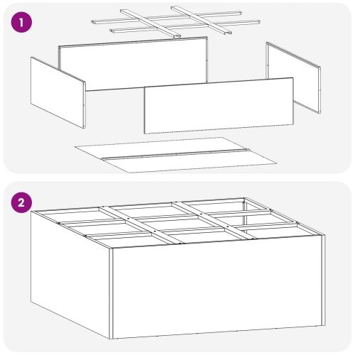Vrtna saksija Crna 100 x 100 x 40 cm Čelična vrata - Crna 100 x 100 x 40 cm Cijena