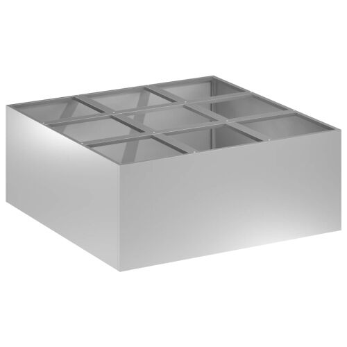 Vrtna saksija Srebrna 100 x 100 x 40 cm Pocinčani čelik - Pocinčani čelik 100 x 100 x 40 cm Cijena