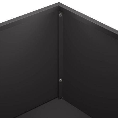 Vrtna saksija 2 kom. Crna 50 x 30 x 75 cm Čelična vrata - Crna 50 x 30 x 75 cm 2 Cijena