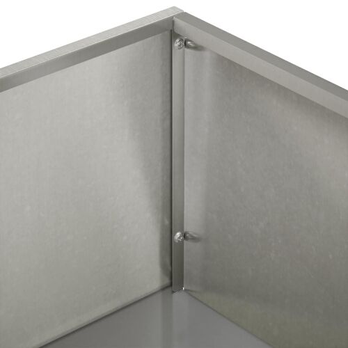 Vrtna saksija Srebrna 50 x 30 x 75 cm Nehrđajući čelik - Nehrđajući čelik 50 x 30 x 75 cm 1 Cijena