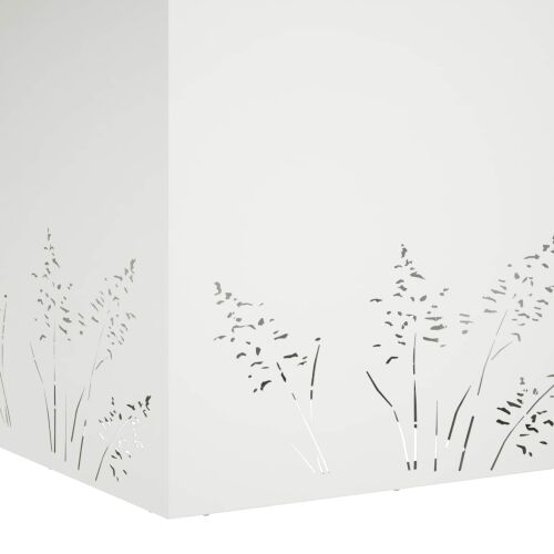 Vrtna saksija 2 kom. Bijela 50 x 50 x 49 cm Čelična vrata - Bijela 50 x 50 x 49 cm 2 Cijena