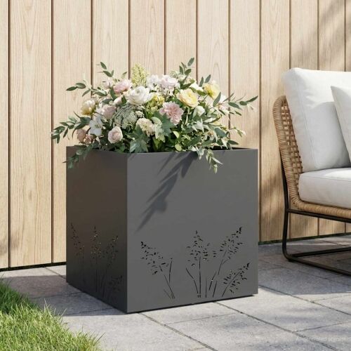 Vrtna saksija Antracit 50 x 50 x 49 cm Čelična vrata - Antracit 50 x 50 x 49 cm 1 Cijena