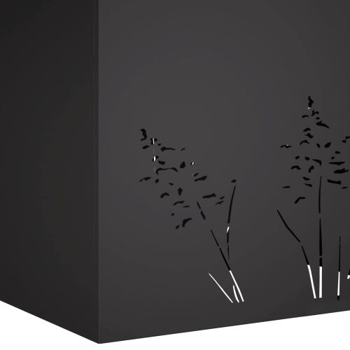 Vrtna saksija 2 kom. Crna 50 x 30 x 49 cm Čelična vrata - Crna 50 x 30 x 49 cm 2 Cijena