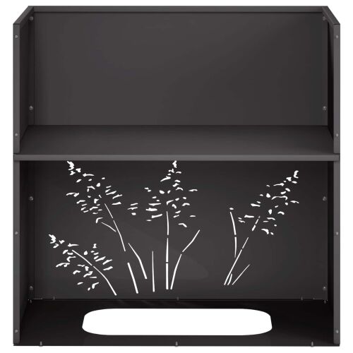 Vrtna saksija 2 kom. Crna 50 x 30 x 49 cm Čelična vrata - Crna 50 x 30 x 49 cm 2 Cijena