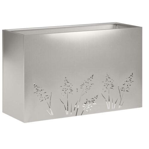 Vrtna saksija Srebrna 80 x 20 x 49 cm Nehrđajući čelik - Nehrđajući čelik 80 x 20 x 49 cm 1 Cijena