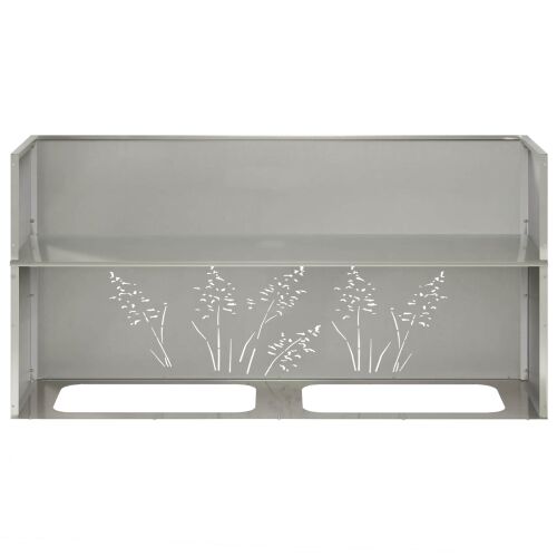 Vrtna saksija Srebrna 100 x 20 x 49 cm Nehrđajući čelik - Nehrđajući čelik 100 x 20 x 49 cm 1 Cijena