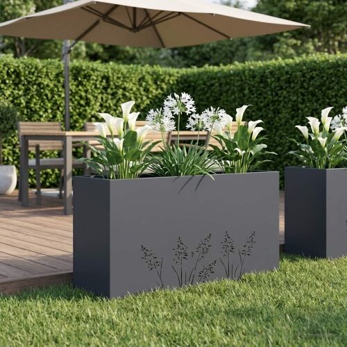Vrtna saksija Antracit 100 x 30 x 49 cm Čelična vrata - Antracit 100 x 30 x 49 cm 1 Cijena