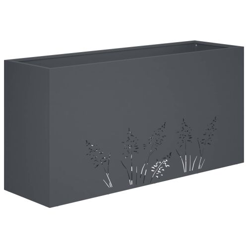 Vrtna saksija 2 kom. Antracit 100 x 30 x 49 cm Čelična vrata - Antracit 100 x 30 x 49 cm 2 Cijena