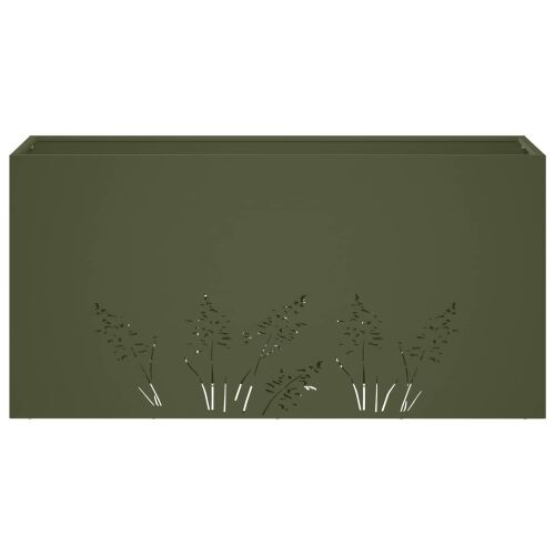 Vrtna saksija 2 kom. Maslinastozelena 100 x 30 x 49 cm - Maslinastozelena 100 x 30 x 49 cm 2 Cijena