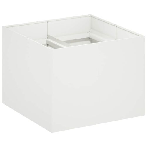 Vrtna saksija Bijela 80 x 80 x 60 cm Čelična vrata - Bijela 80 x 80 x 60 cm Cijena