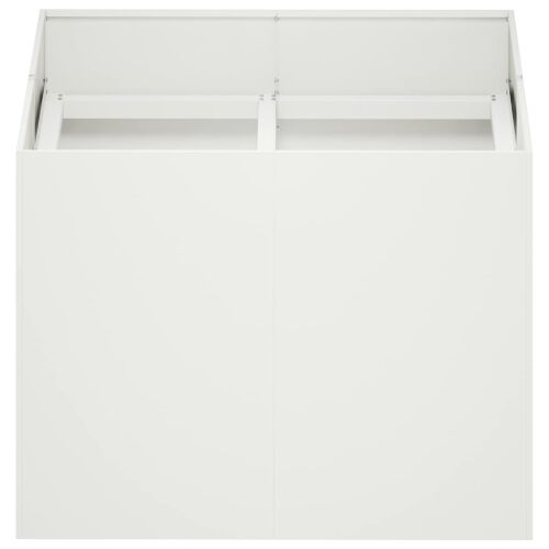 Vrtna saksija Bijela 80 x 80 x 60 cm Čelična vrata - Bijela 80 x 80 x 60 cm Cijena