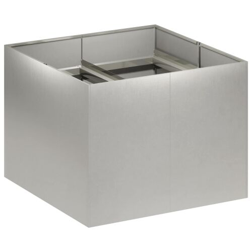 Vrtna saksija Srebrna 80 x 80 x 60 cm Nehrđajući čelik - Nehrđajući čelik 80 x 80 x 60 cm Cijena