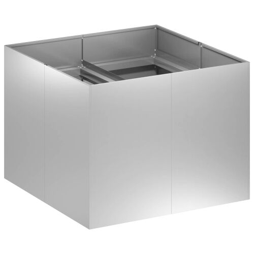 Vrtna saksija Srebrna 80 x 80 x 60 cm Pocinčani čelik - Pocinčani čelik 80 x 80 x 60 cm Cijena