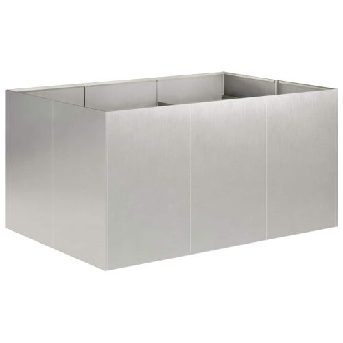 Vrtna saksija Srebrna 120 x 80 x 60 cm Nehrđajući čelik - Nehrđajući čelik 120 x 80 x 60 cm Cijena